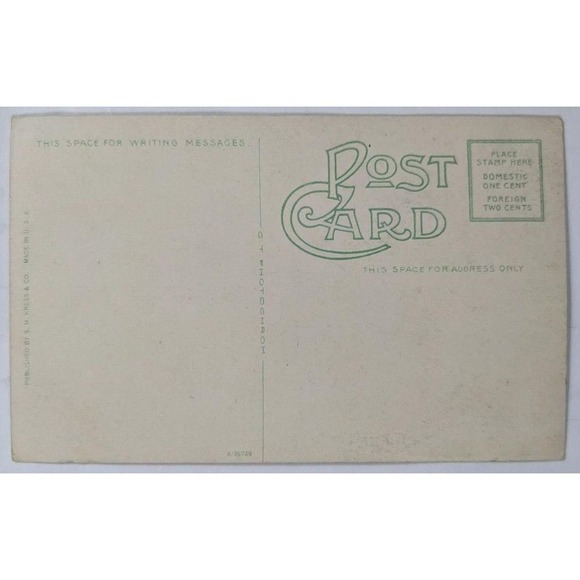 Vanderbilt University by Night Moon Lamps Nashville Tennessee c1910s Postcard G3 - Picture 2 of 2